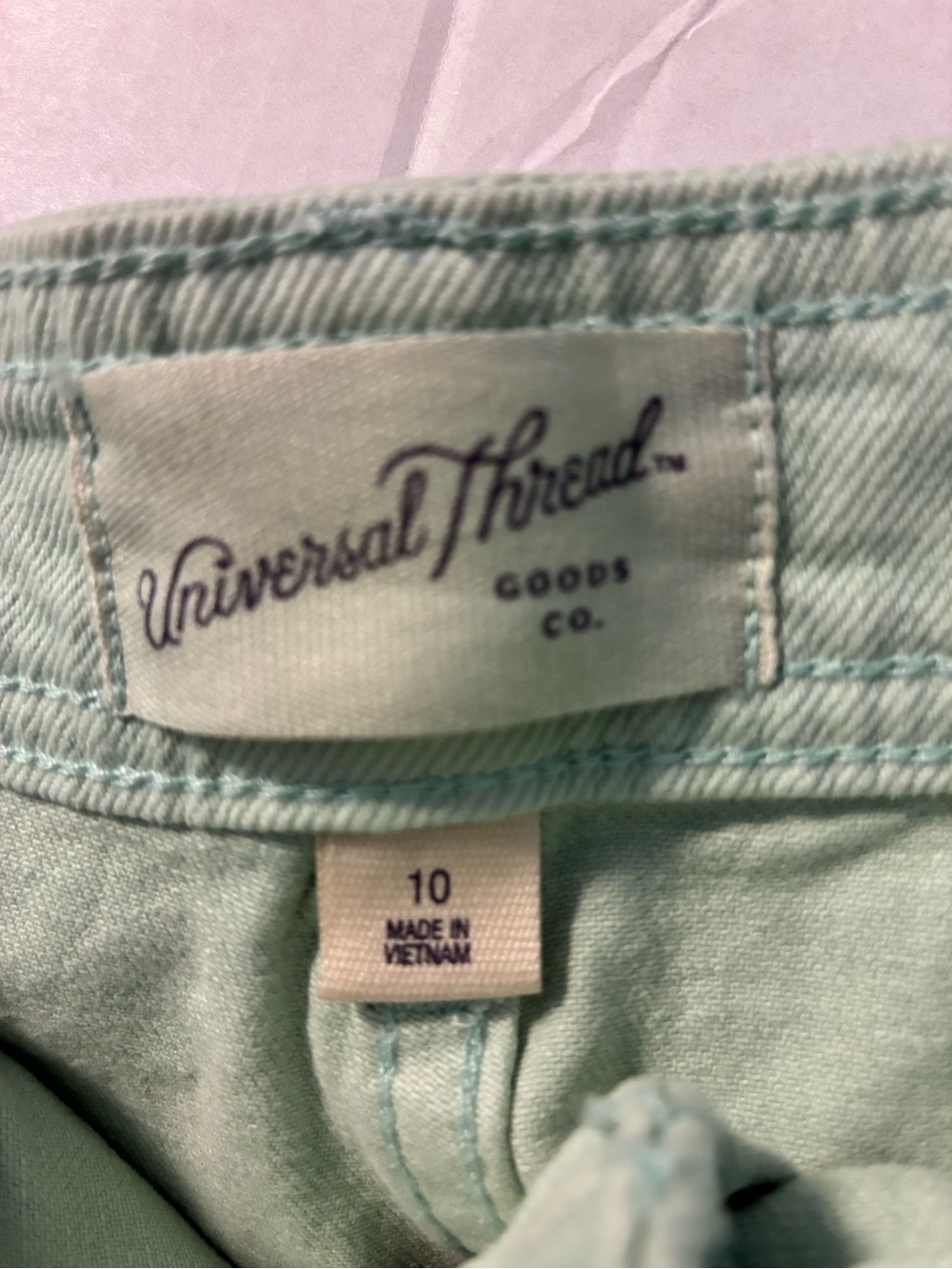 NWT Universal Thread Sailor Wide-Leg High-Rise Jeans Mint Green Women’s size 10 - Picture 6 of 7